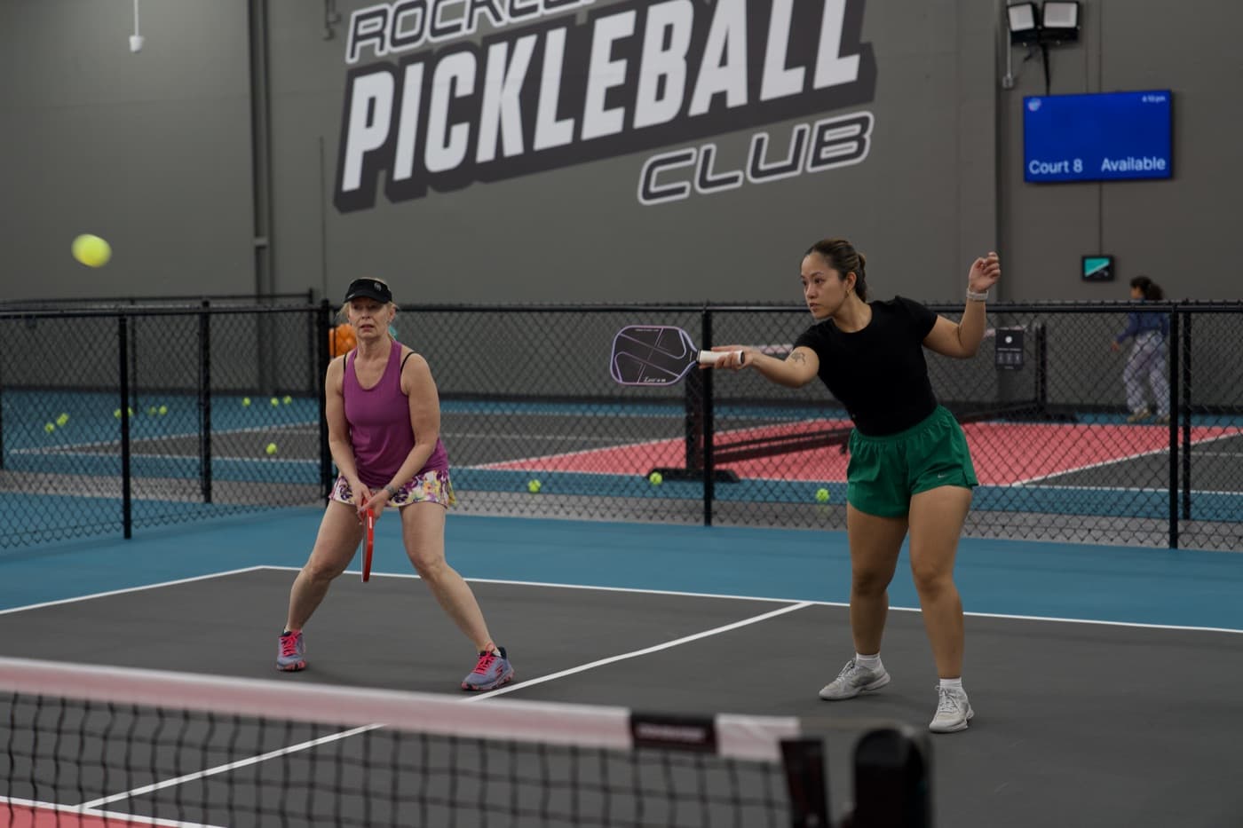 Doubles event with branding visible