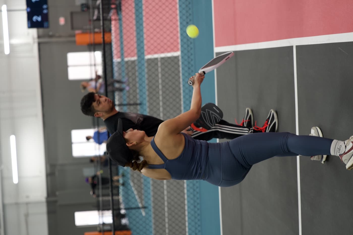 Player diving for the ball